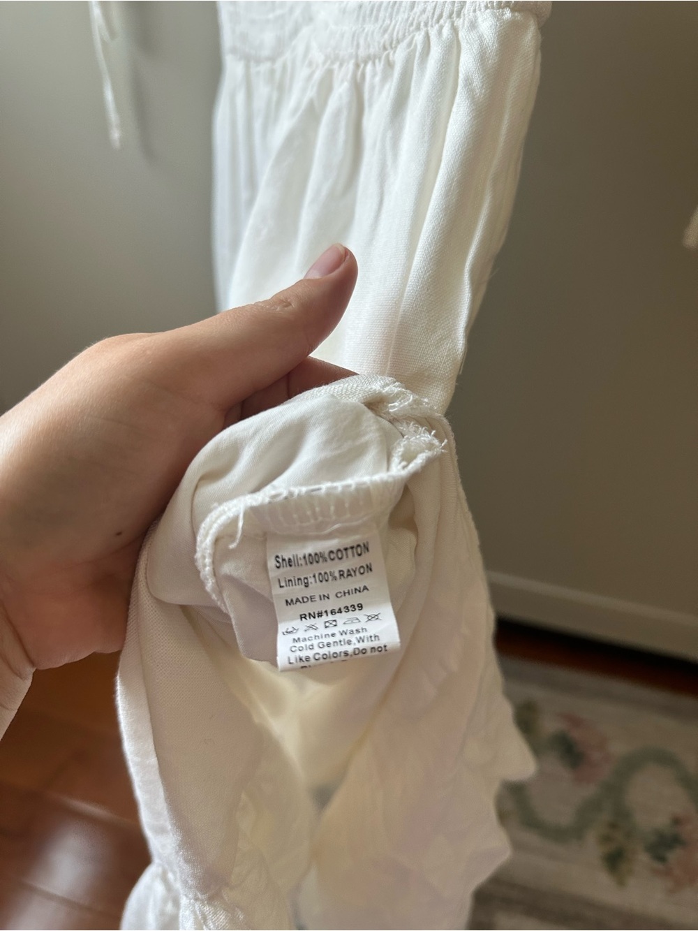 Petal & Pup White Off-Shoulder Smocked Midi Dress - Picture 6 of 6